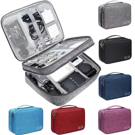 Travel multi-purpose Digital product Storage Bag Charger Plug Organizer Portable Waterproof Electronic Accessories Pouch